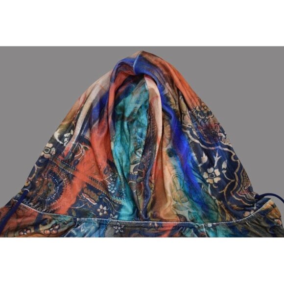 KAKTUS VINTAGE Y2K TIE DYE VELOUR ZIP HOODIE JACKET - Picture 8 of 9